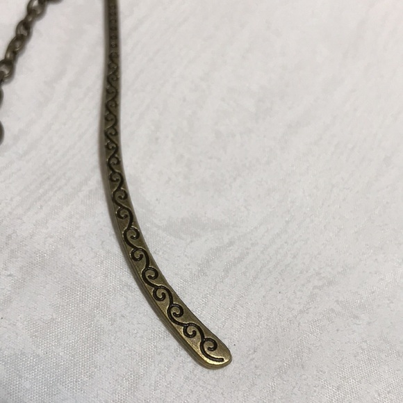 Metal Shepherd's Hook Bookmark w/Chain, Metal Cross Bead, & Glass Seed Beads - Picture 6 of 9